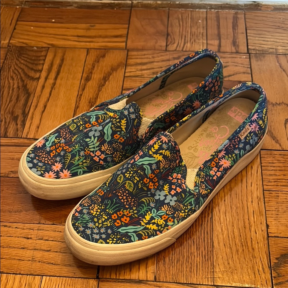 Keds Rifle Paper Co Floral Slip-On Canvas Shoes